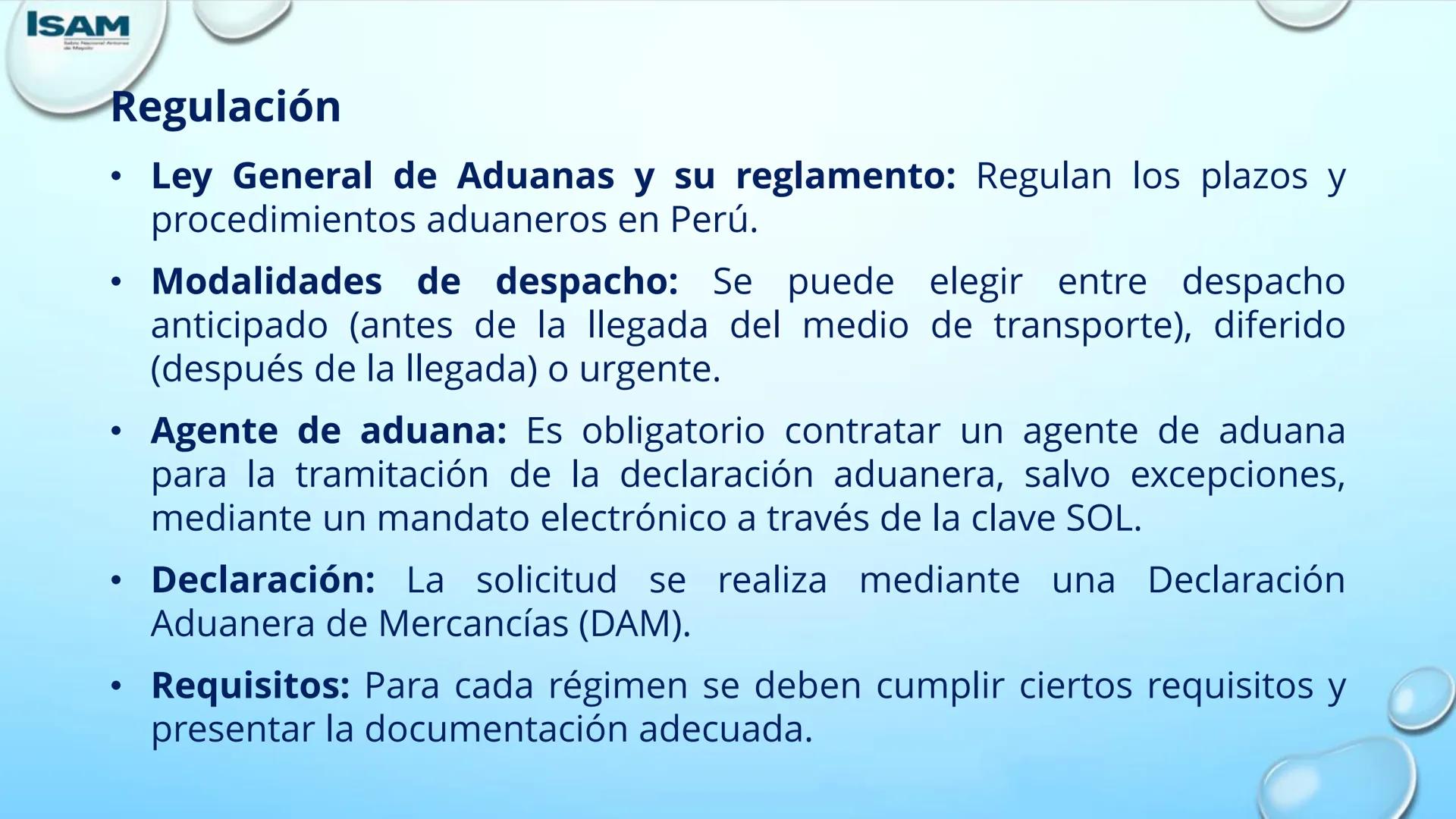 ISAM
Sabio Nacional Antúnez
de Mayolo
# ADMINISTRACIÓN DE
# NEGOCIOS INTERNACIONALES
# PROCESO DE DESPACHO ADUANERO
## II Parcial
M. A