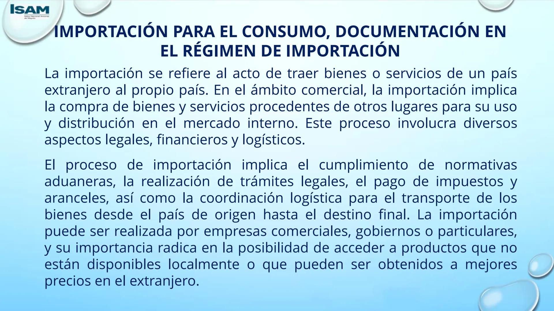 ISAM
Sabio Nacional Antúnez
de Mayolo
# ADMINISTRACIÓN DE
# NEGOCIOS INTERNACIONALES
# PROCESO DE DESPACHO ADUANERO
## II Parcial
M. A