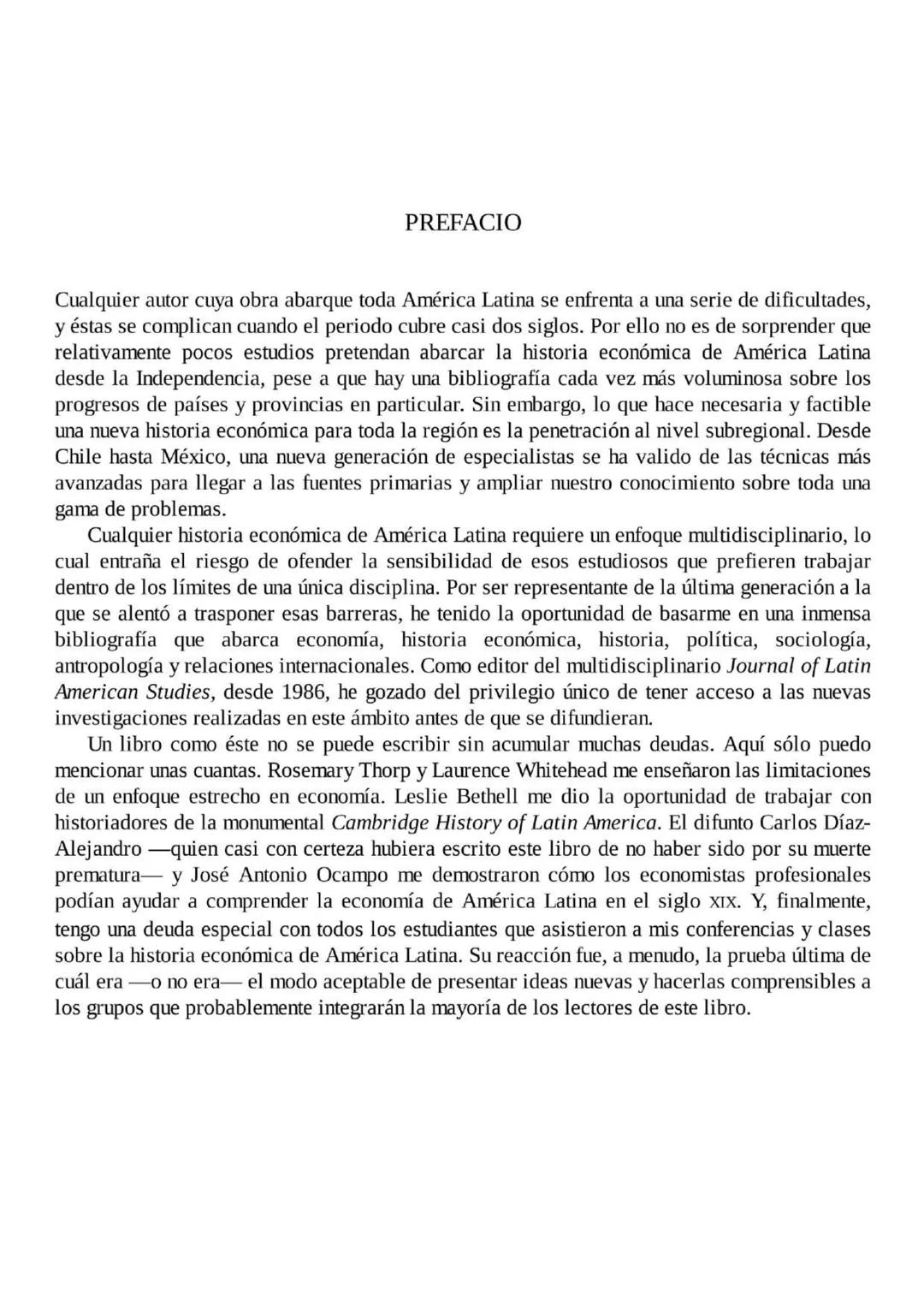 VICTOR BULMER-THOMAS
La historia económica de América Latina
desde la Independencia
Je
FONDO DE CULTURA ECONÓMICA SUMARIO
Siglas y acrón