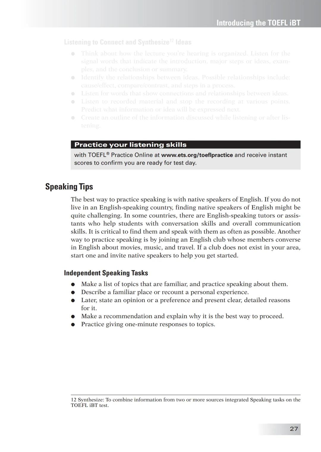 ETS The People Who Make the Test!
The Official Guide to the
TOEFL
Test Enition
Third
• Find out all about the TOEFL Internet-based Test