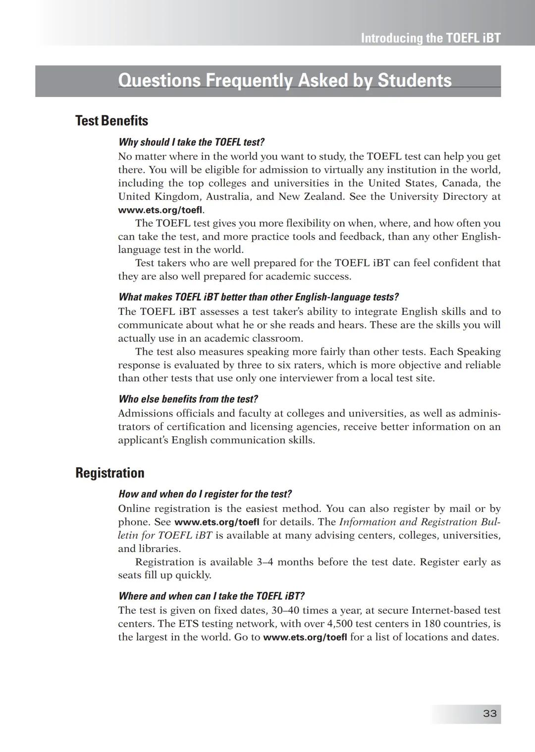 ETS The People Who Make the Test!
The Official Guide to the
TOEFL
Test Enition
Third
• Find out all about the TOEFL Internet-based Test