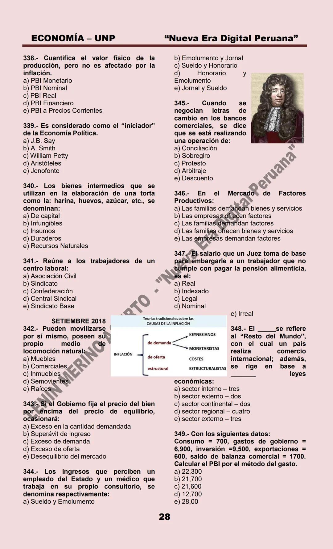 # ECONOMÍA – UNP
ECONOMIA
MARZO 1999
1.- La Microeconomía estudia:
a) La política económica
b) La política fiscal
c) La política monetari