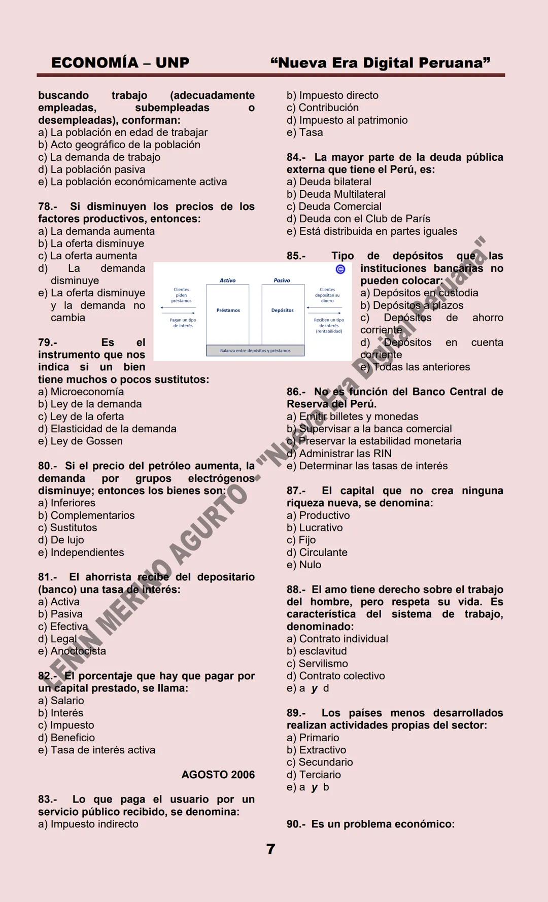 # ECONOMÍA – UNP
ECONOMIA
MARZO 1999
1.- La Microeconomía estudia:
a) La política económica
b) La política fiscal
c) La política monetari
