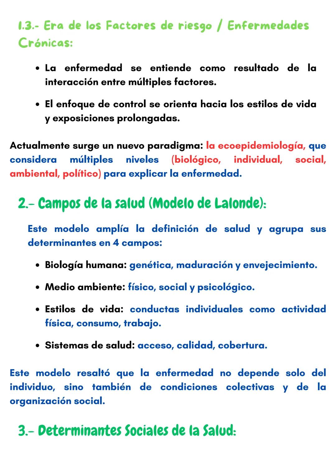 # Marco Conceptual
salud y enfermedad en
la población
1.- Evolución Histórica y Paradigmas de la
Epidemiología:
La epidemiología ha cambi