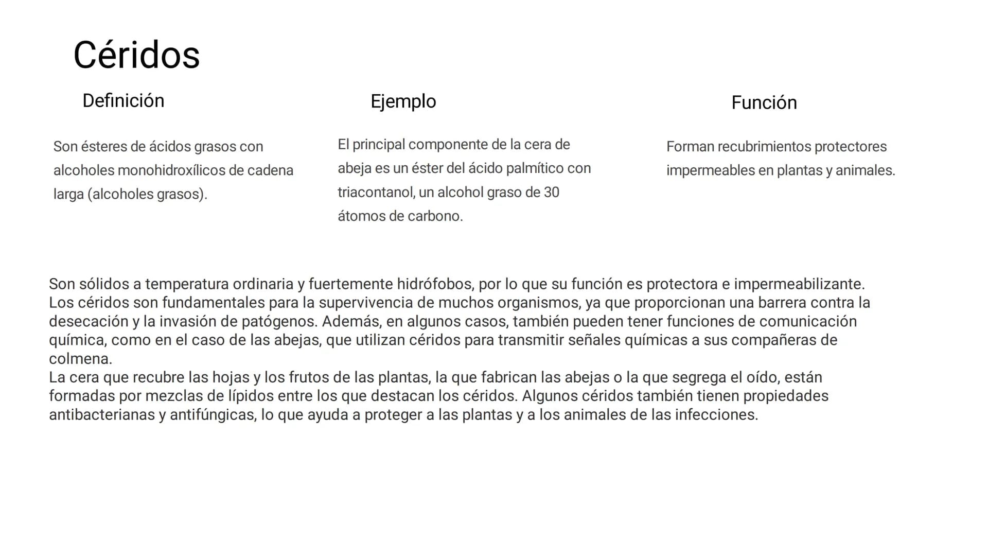 # LOS LÍPIDOS
Los lípidos son biomoléculas orgánicas
formadas por C, H y O pudiendo contener
además N, P y S. Son un grupo muy
heterogéneo
