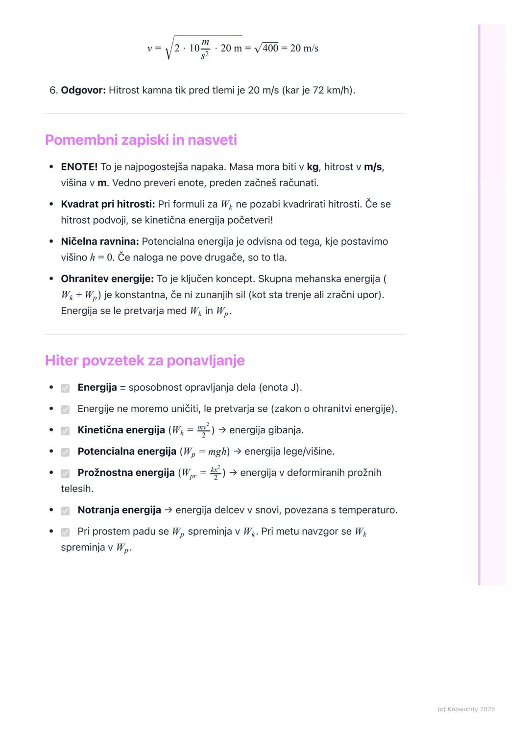 # Energija in njene oblike
Uvod v energijo
Energija je ena od osnovnih fizikalnih količin. V bistvu je to sposobnost telesa,
da opravlja d