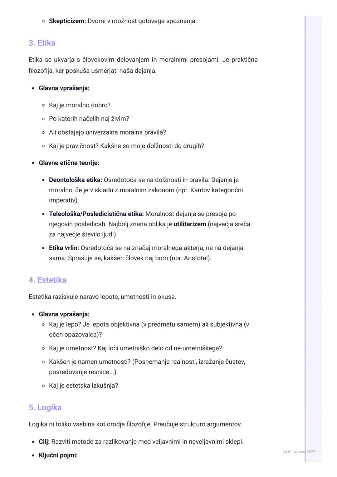 # Glavne filozofske discipline
Uvod v filozofske discipline
Filozofija ni eno samo področje, ampak se deli na več vej ali disciplin. Vsaka