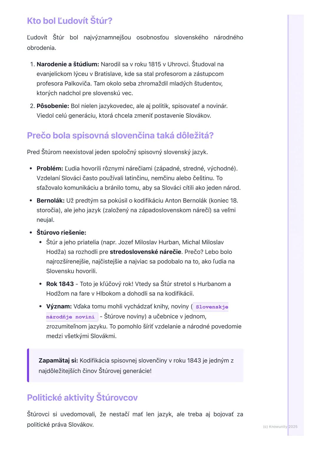 # Ľudovít Štúr a jeho generácia
Úvod do témy
Ahojte! Dnes si ideme zopakovať veľmi dôležitú tému z dejepisu - Ľudovít Štúr
a jeho generáci