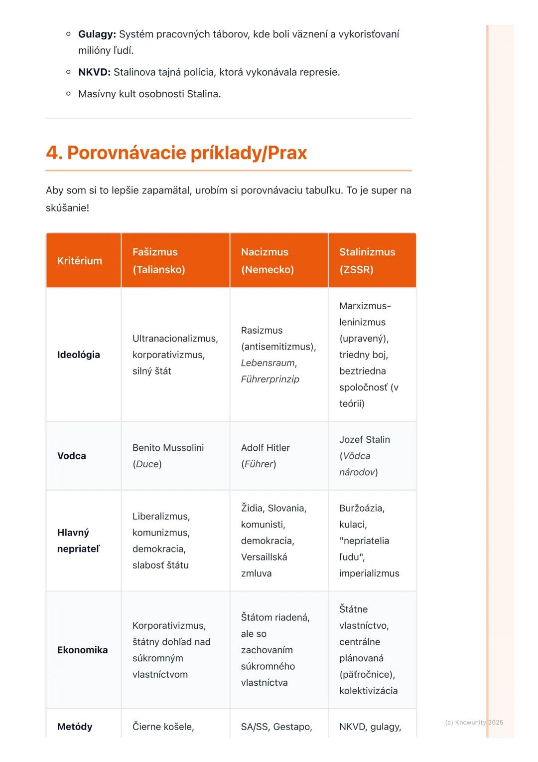 # Vzostup totalitných režimov
(fašizmus, nacizmus,
komunizmus v ZSSR)
1. Prehľad vzostupu totalitných režimov
Po prvej svetovej vojne sa s