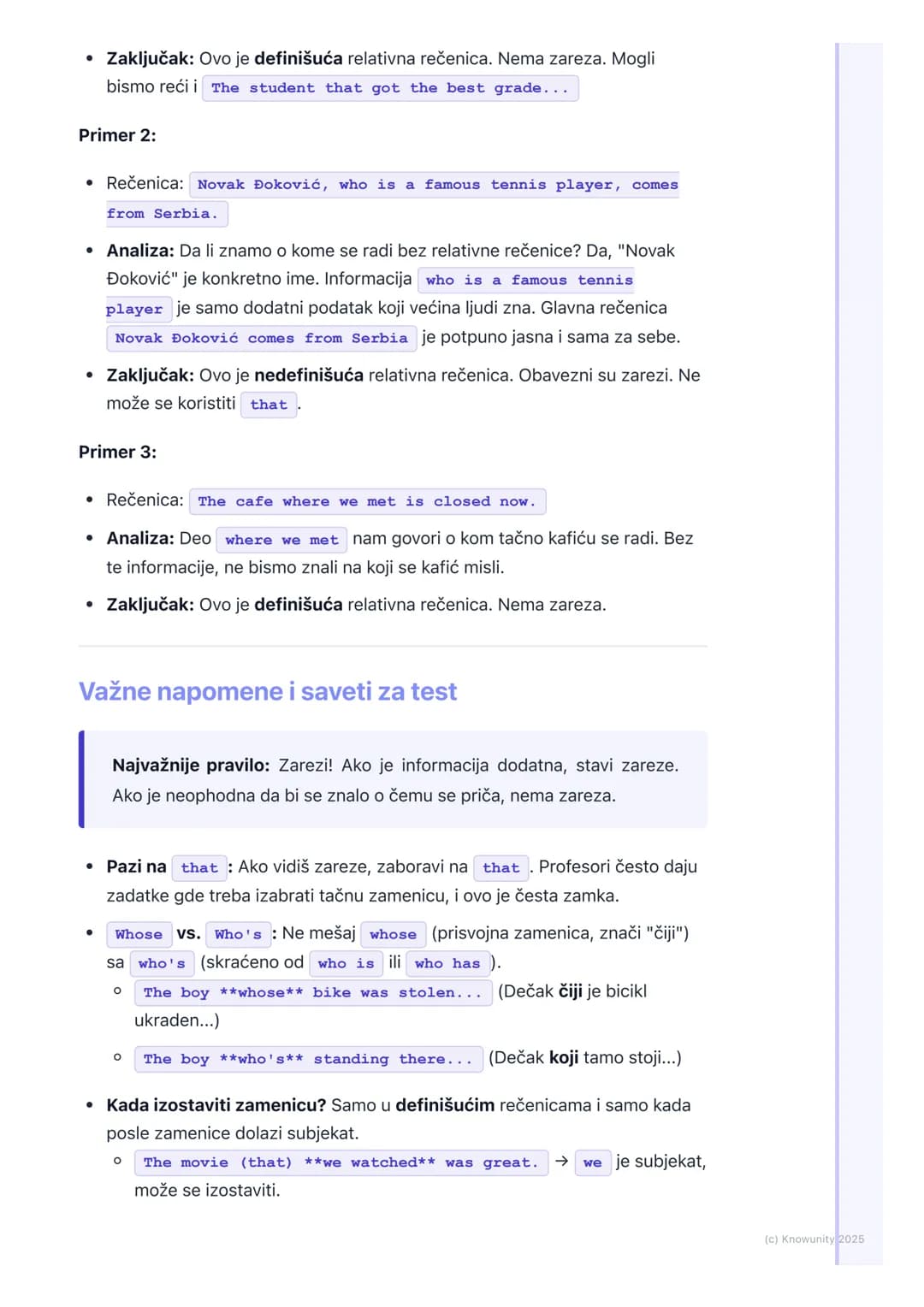 # Relativne rečenice (Relative
Clauses) – Definišuće i
nedefinišuće
Uvod u relativne rečenice
Relativne rečenice (Relative Clauses) su zav