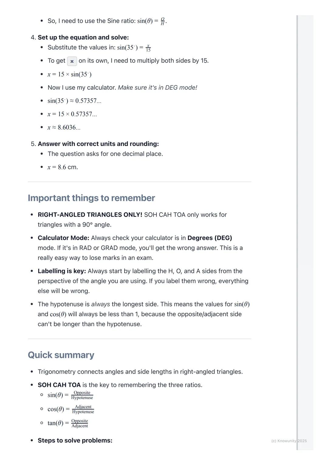 # Introduction to Trigonometric
Ratios
What is trigonometry about?
Trigonometry (or 'trig') is all about the relationship between the angl