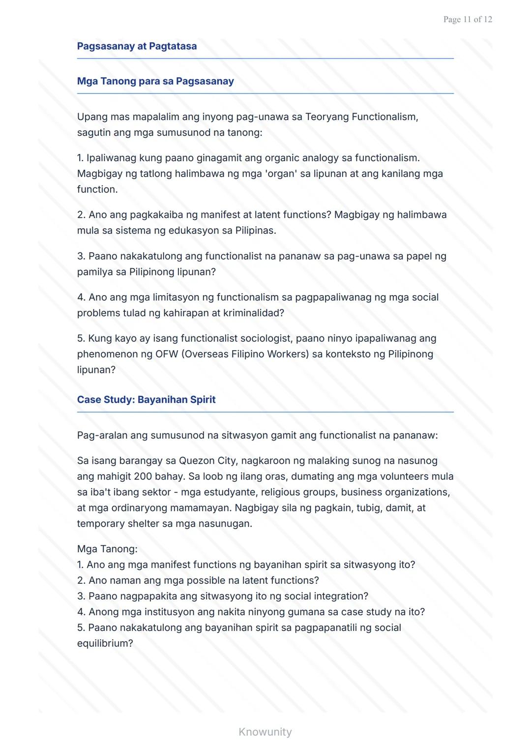 Teoryang Functionalism sa Agham Panlipunan
Pag-aaral ng mga pangunahing kaisipan ng Functionalism
sa lipunan
Mga Layuning Pang-edukasyon
Mai