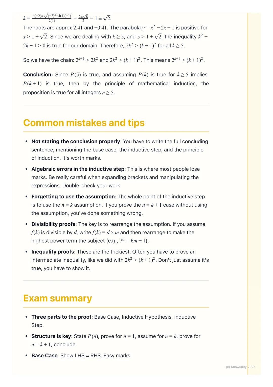 # Proof by Induction
What is proof by induction?
Proof by induction is a way of proving that a statement, or proposition, is true
for all