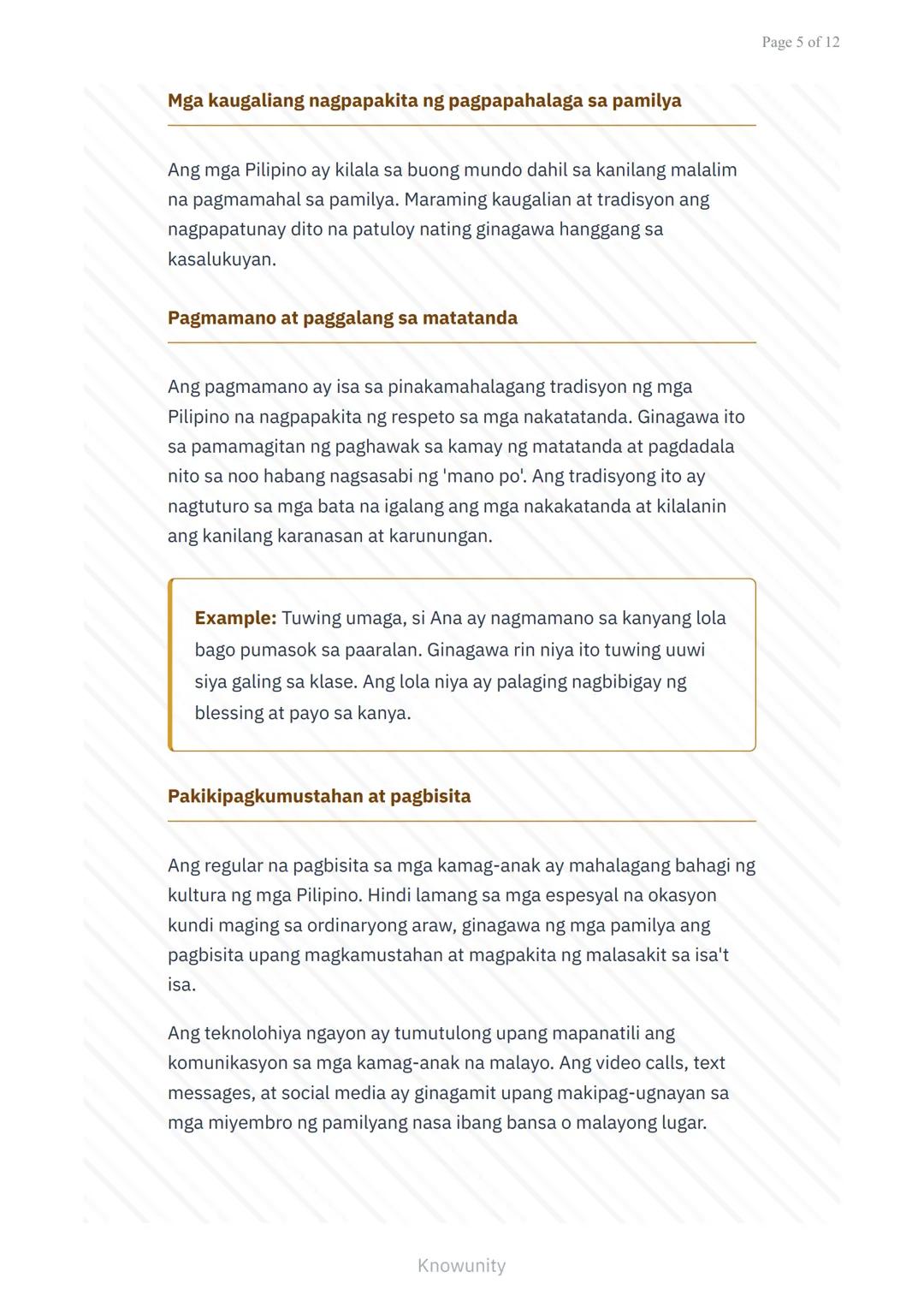 # Pagpapahalaga sa Kultura at Tradisyon: Kahalagahan ng Pamilyang Pilipino
Pag-aaral sa mahahalagang papel ng pamilya sa kultura ng Pilipin