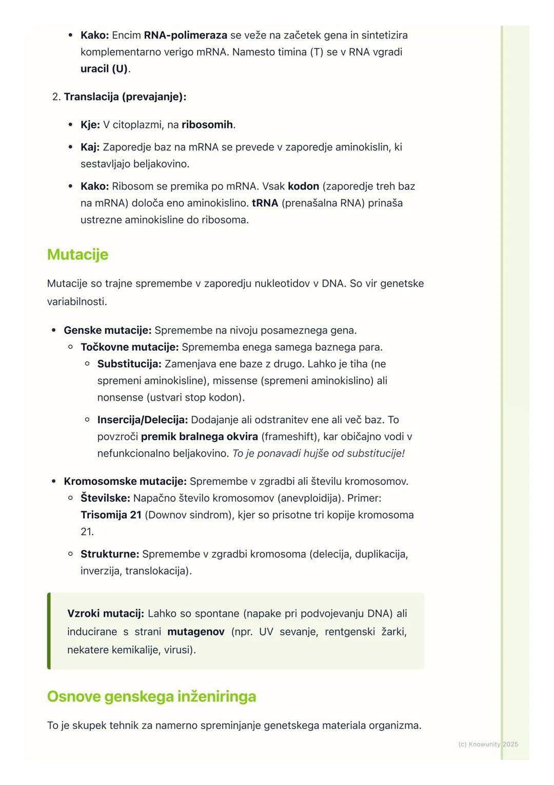 # Genetika in dedovanje
## Uvod v genetiko in dedovanje
Genetika je veda o dedovanju in spremenljivosti organizmov. Ukvarja se s tem,
kako