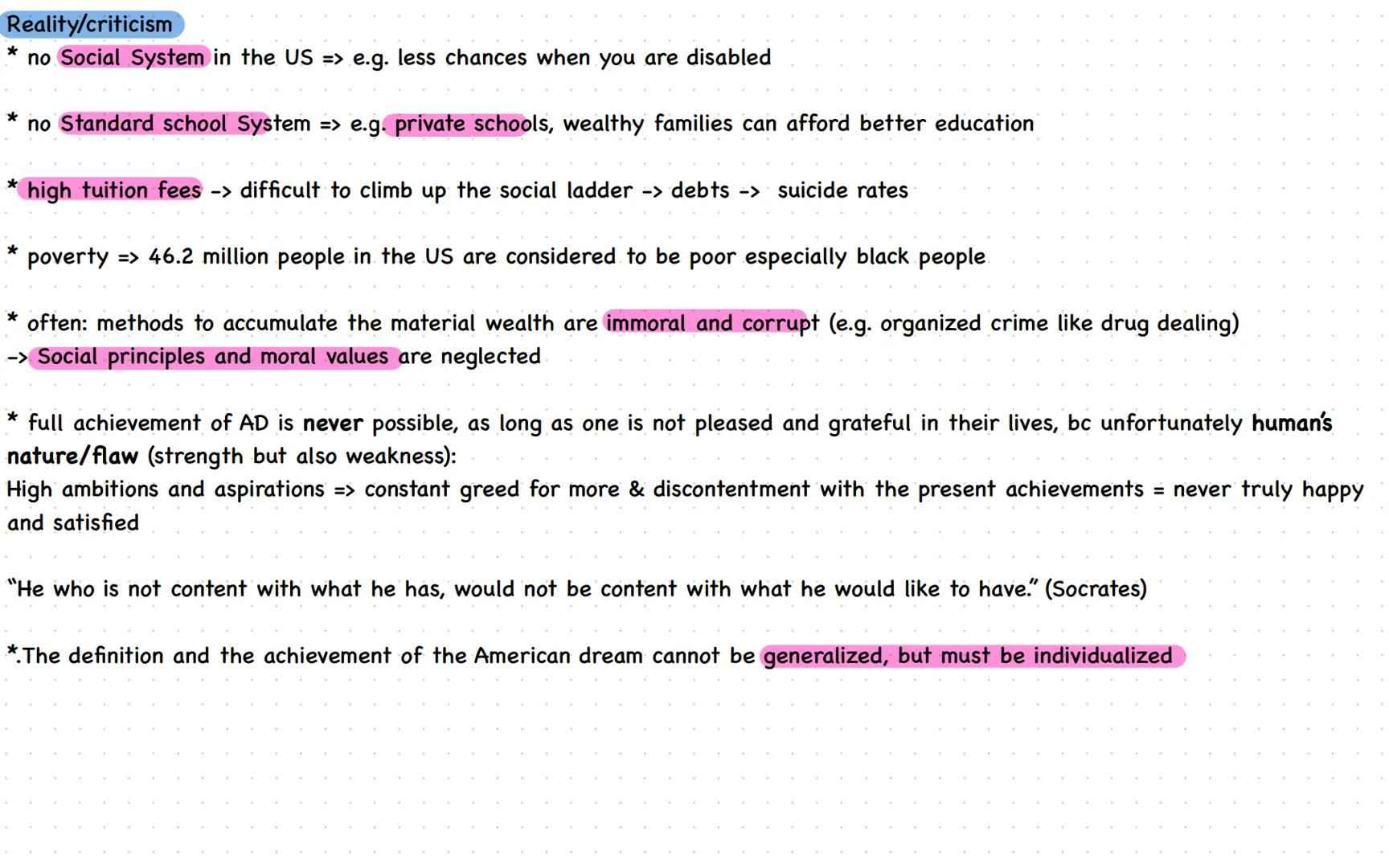 # American
# Dream
THE
AMERICAN
DREAM Definition "from rags to riches"
• There is no single definition of what the AD actually is AND
the