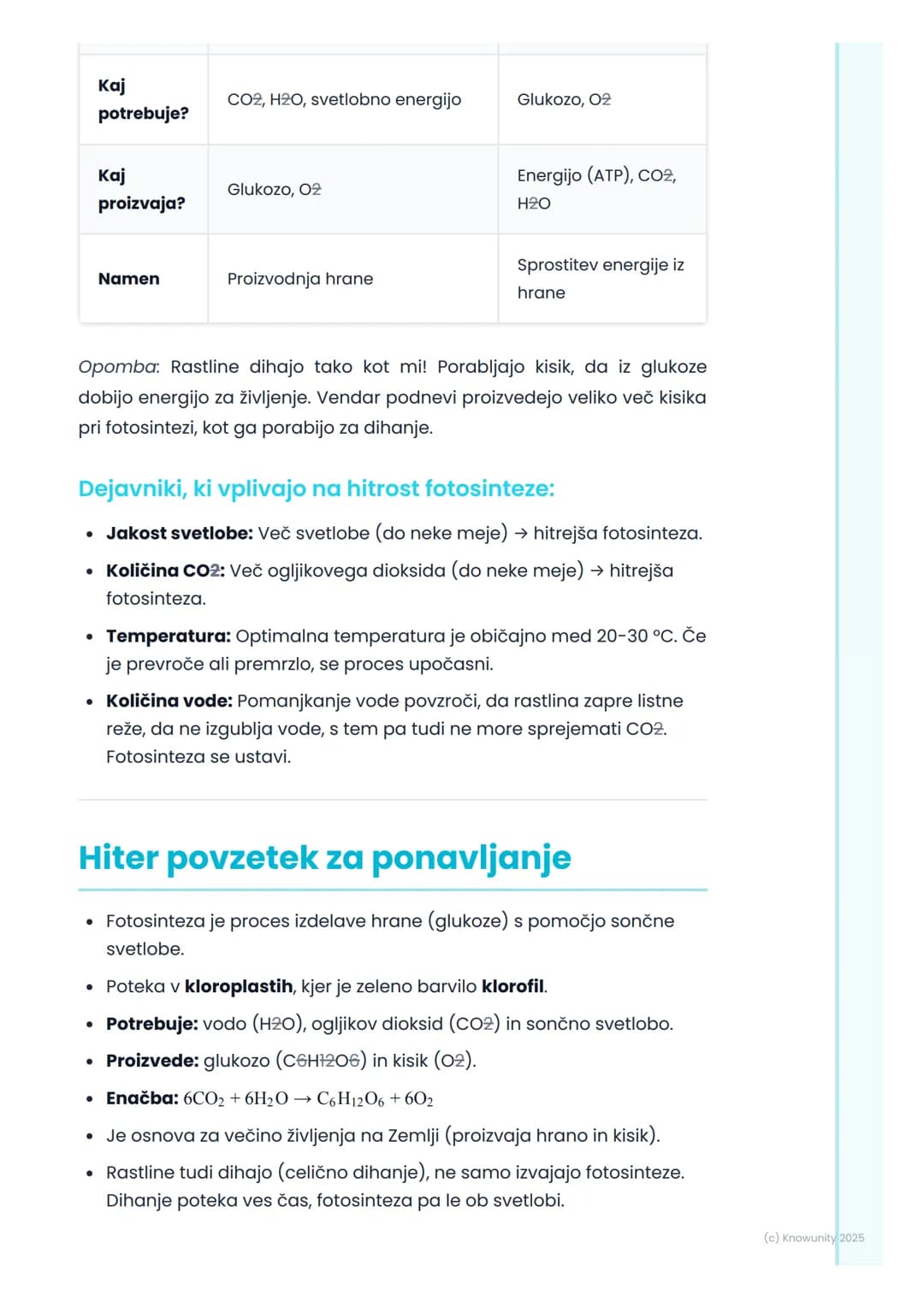 # Fotosinteza
## Kaj je fotosinteza?
Fotosinteza je proces, pri katerem rastline, alge in nekatere bakterije
uporabljajo sončno svetlobo,