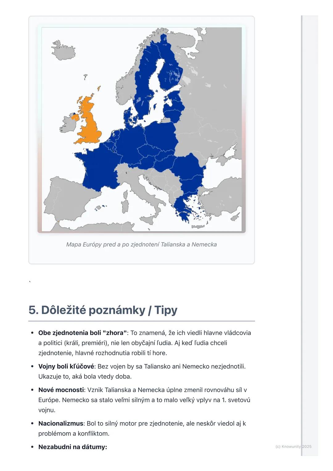 # Zjednotenie Talianska a
Nemecka
1. Prehľad - Zjednotenie Talianska a
Nemecka
Ahojte! Dnes si zopakujeme, ako sa v druhej polovici 19. st