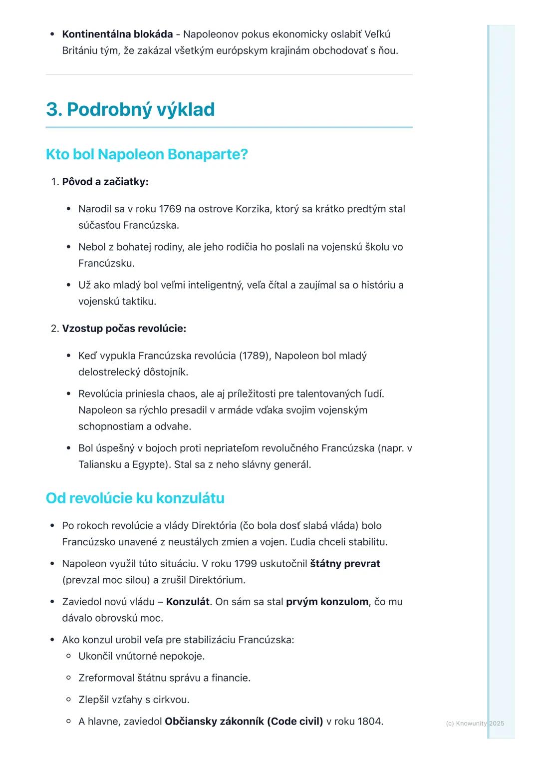 # Napoleon Bonaparte a jeho
vzostup
1. Prehľad / Úvod
Takže, dnes sa ideme pozrieť na Napoleona Bonaparteho. Je to jedna z
najdôležitejšíc