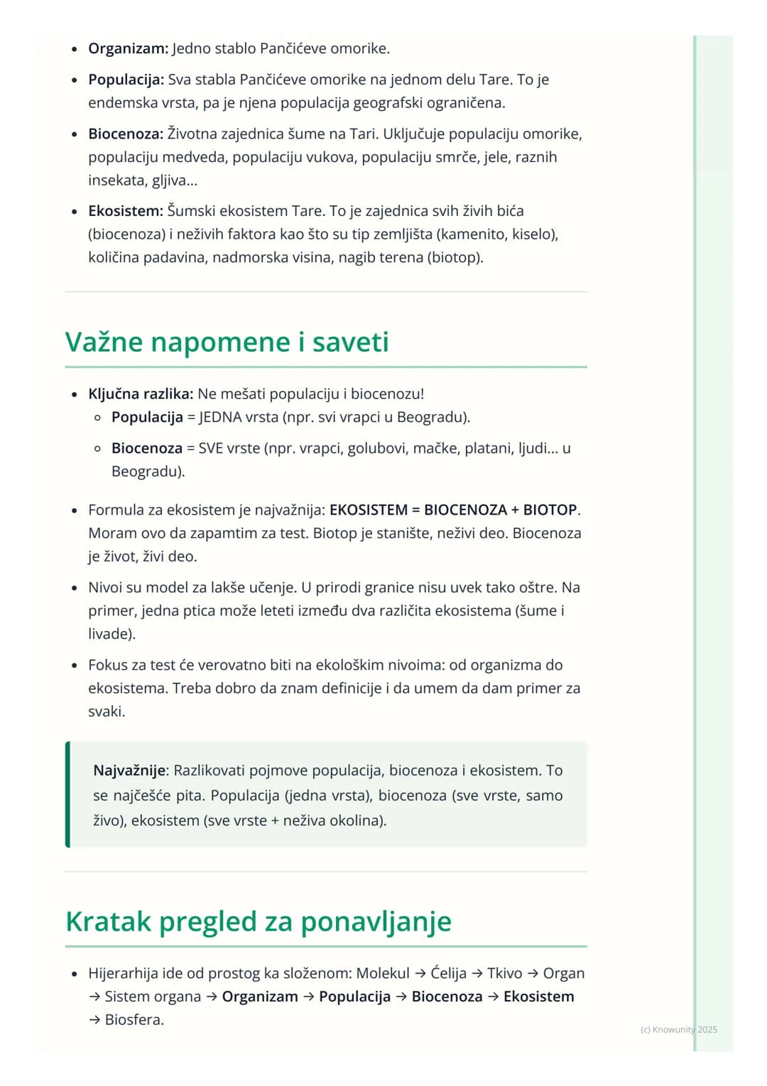 # Nivoi organizacije živog sveta
## Uvod u nivoe organizacije
Sva živa bića, od najmanje bakterije do najvećeg drveta, imaju neku vrstu
st