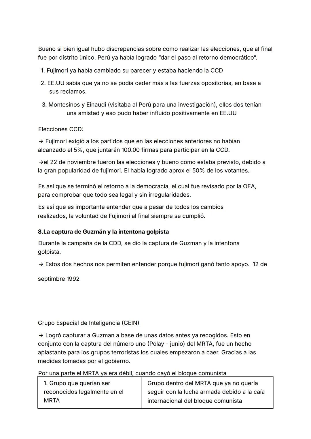 Resumen Fujimori
Visión de Fujimori a través de su discurso cuando ejerció el autogolpe:
→ "La suspensión temporal de la legalidad no es la