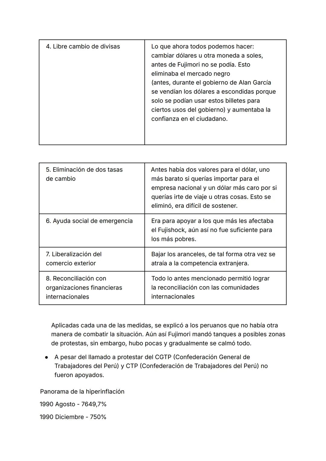 Resumen Fujimori
Visión de Fujimori a través de su discurso cuando ejerció el autogolpe:
→ "La suspensión temporal de la legalidad no es la