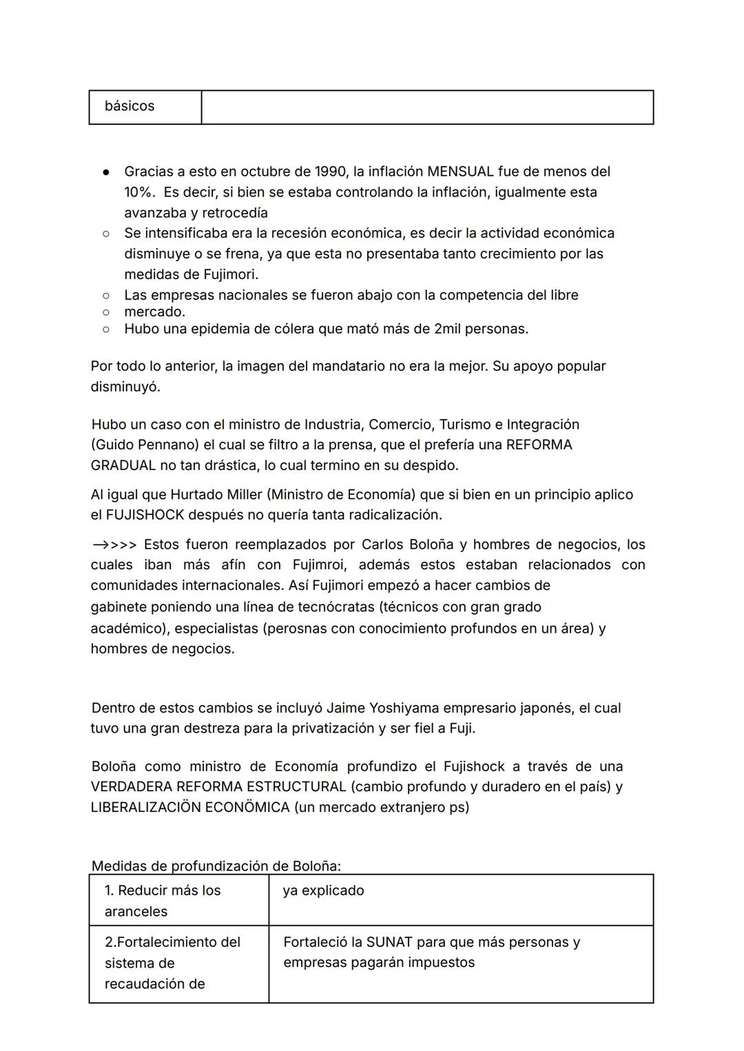 Resumen Fujimori
Visión de Fujimori a través de su discurso cuando ejerció el autogolpe:
→ "La suspensión temporal de la legalidad no es la