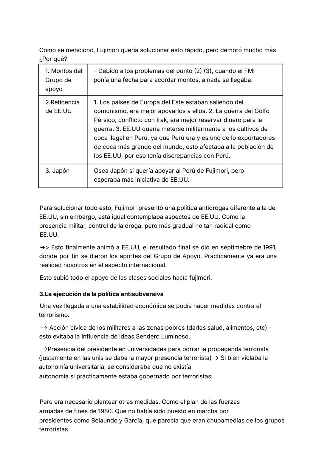 Resumen Fujimori
Visión de Fujimori a través de su discurso cuando ejerció el autogolpe:
→ "La suspensión temporal de la legalidad no es la