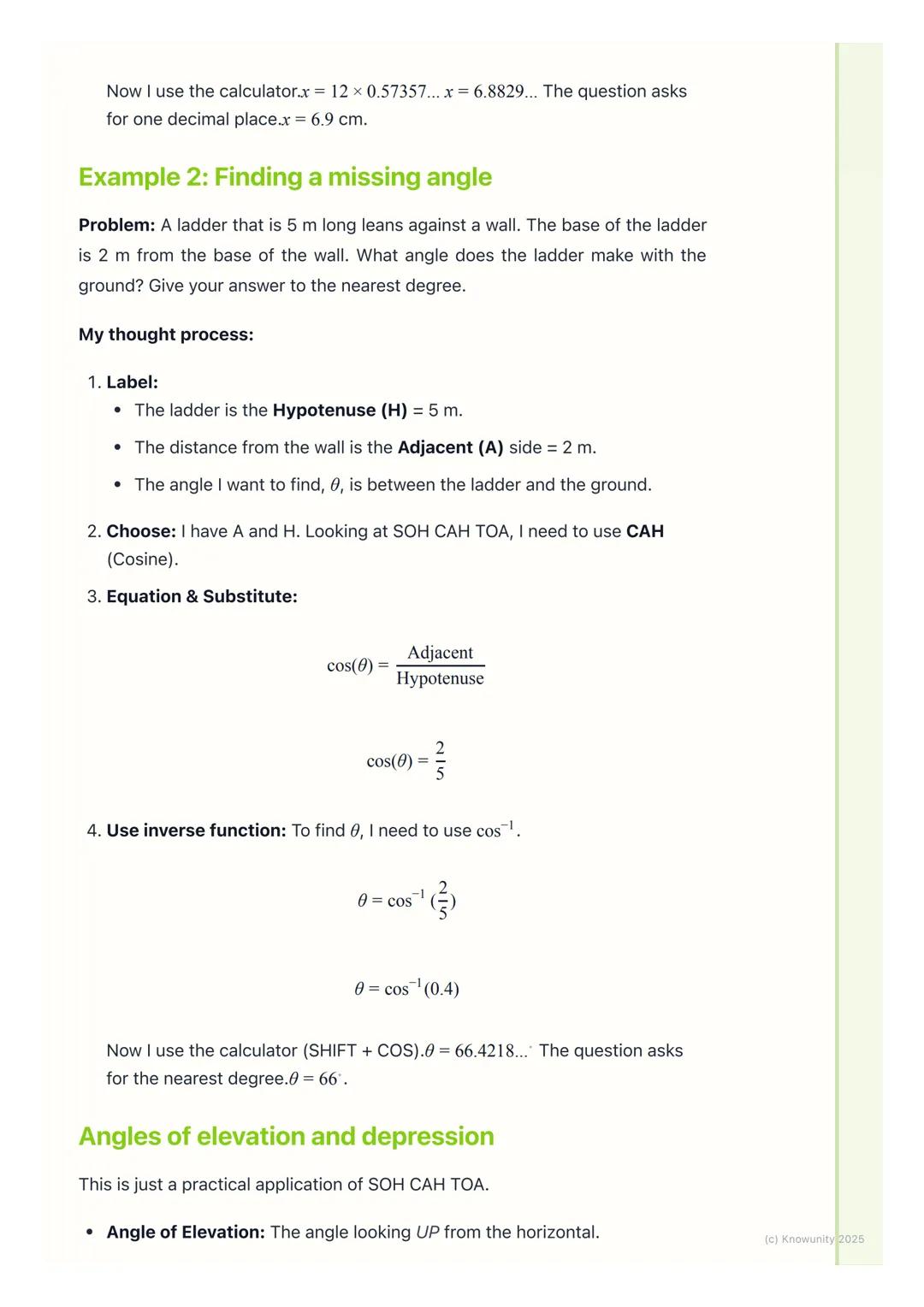# Trigonometry of Right-Angled
Triangles
The basics of right-angled triangles
This is the foundation of all the trigonometry we do. It's a