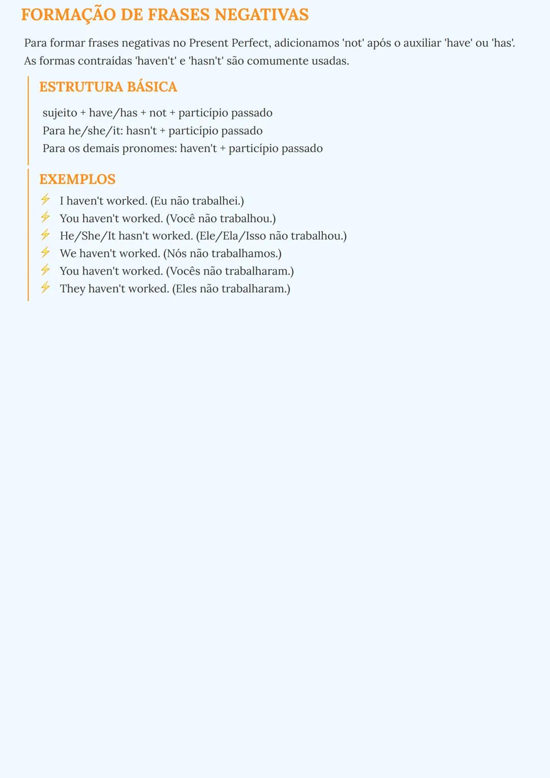 # PRESENTE PERFEITO EM INGLÊS
## INTRODUÇÃO AO PRESENTE PERFEITO
O Presente Perfeito (Present Perfect) é um tempo verbal em inglês que con