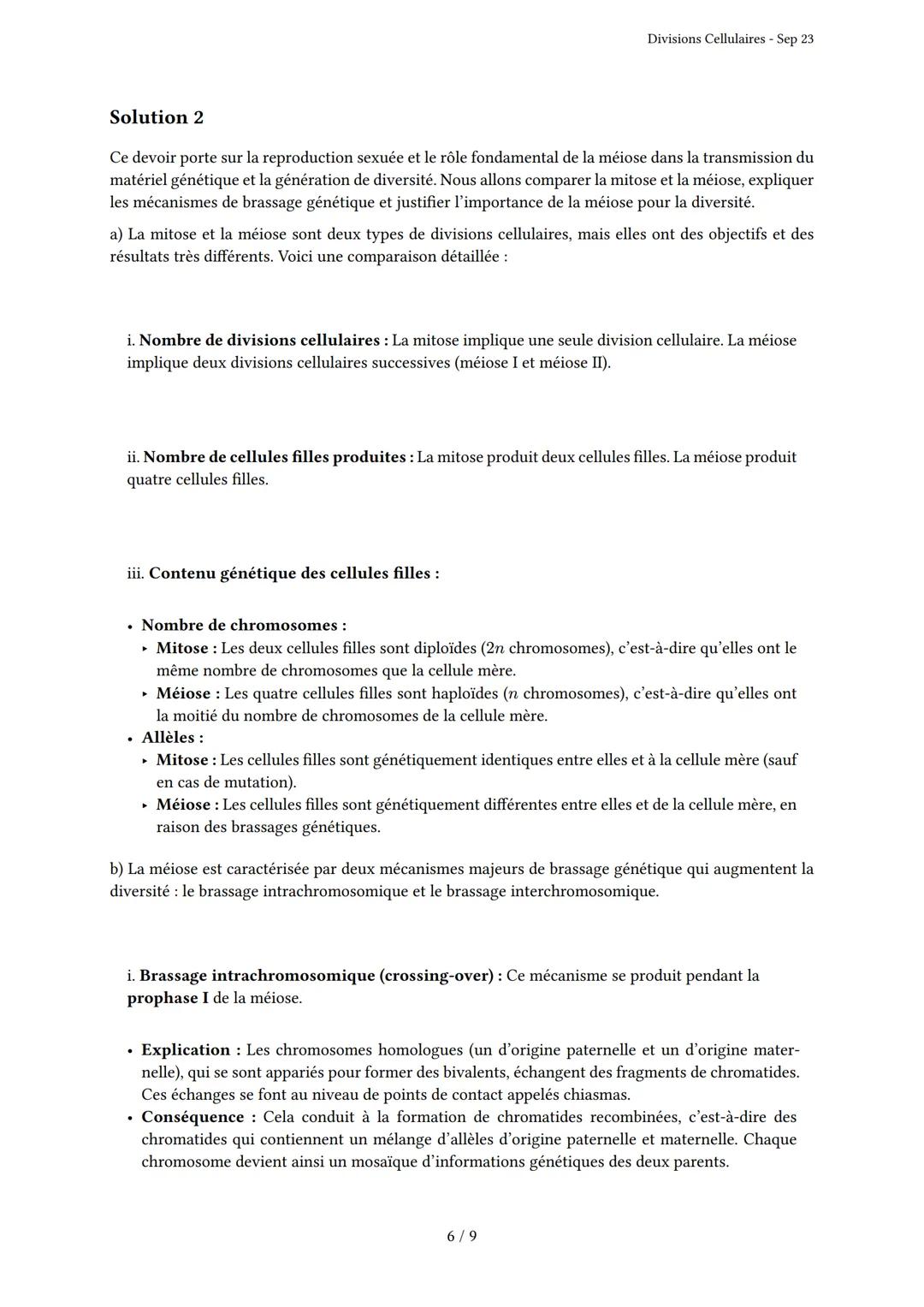 Divisions Cellulaires
Généré par Knowunity.fr - Sep 23
Description: Cet examen couvre les mécanismes de mitose et méiose.
Bonne chance!